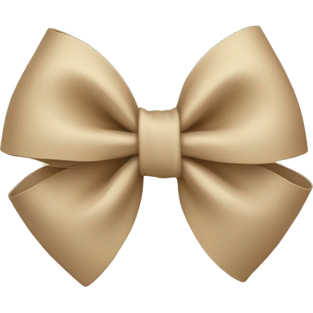 Beige bow emoji
