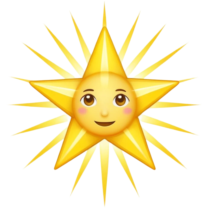 star with long rays without face  emoji