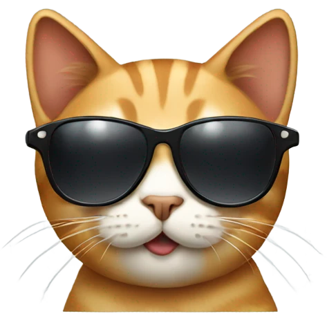 Cat with sunglasses emoji