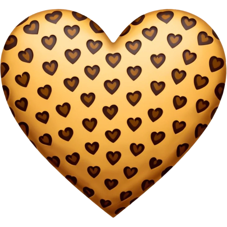 a leapord cheetah print heart emoji