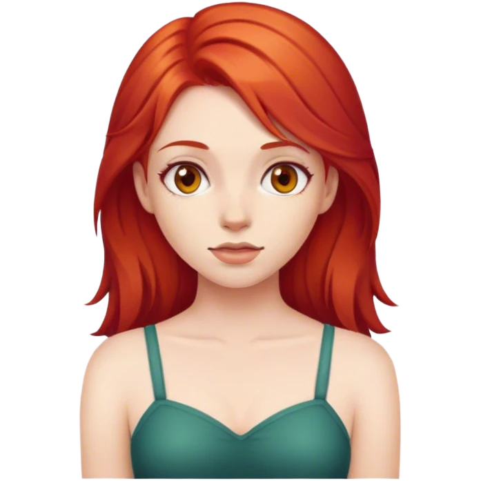 Red hair girl face emoji
