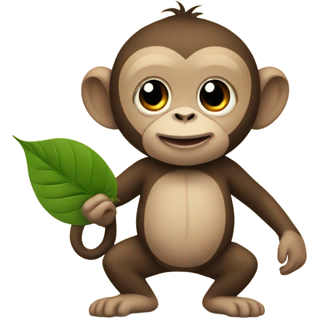 Monkey with a leaf emoji