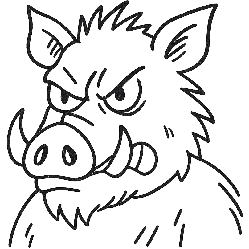 evil boar emoji