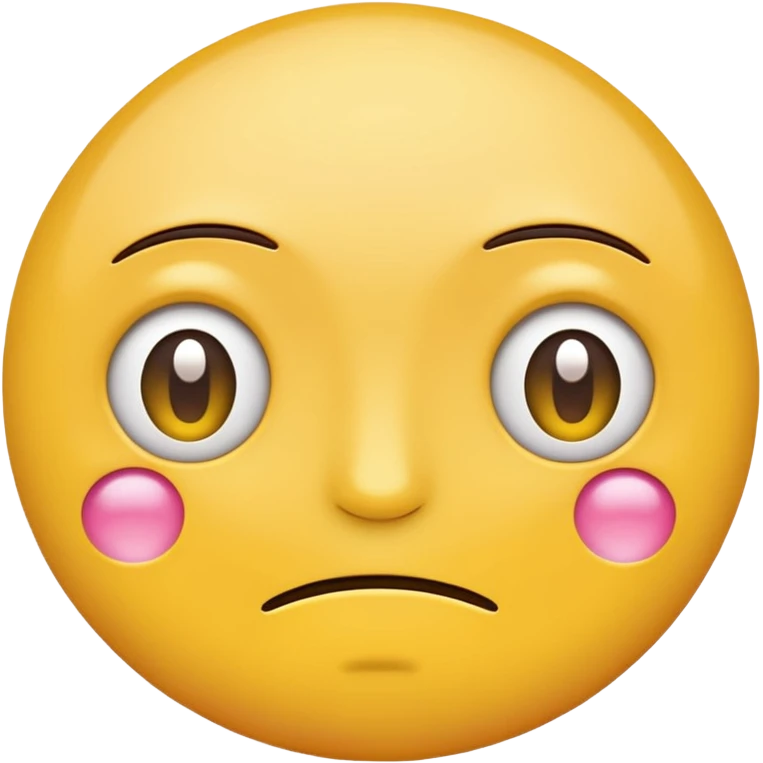 two emojis not happy stuck together no pink cheeks only two  emoji