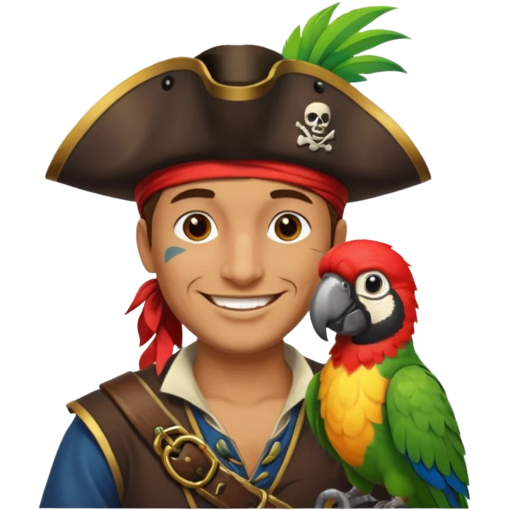 pirate and parrot emoji