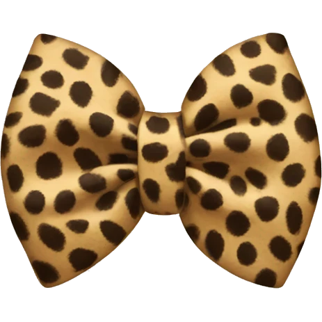 cheetah print bow emoji