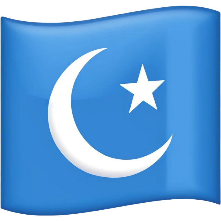 iPhone emoji flag of Uyghuristan (East Turkestan) emoji