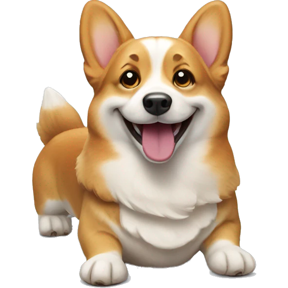 Happy corgi emoji