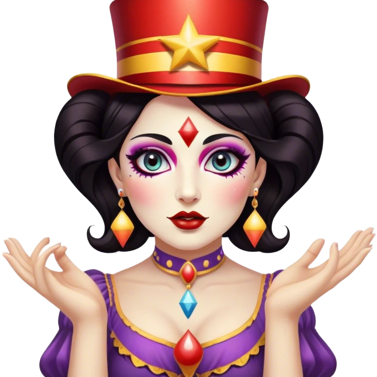 Vintage circus female psychic emoji