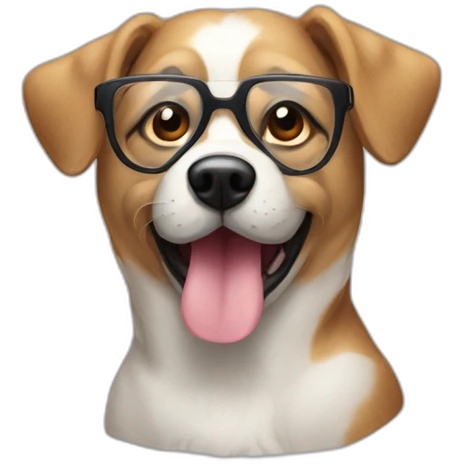 Chien avec lunette emoji