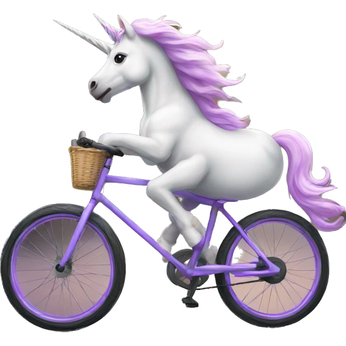 Unicorn on bike emoji