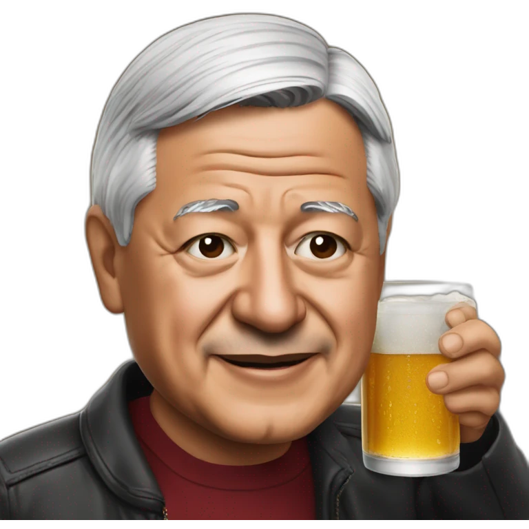 Andres Manuel Lopez Obrador drink beer emoji