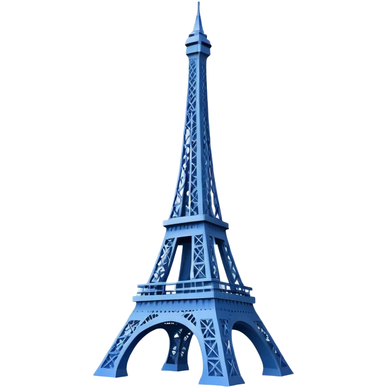 a blue eiffel tower emoji