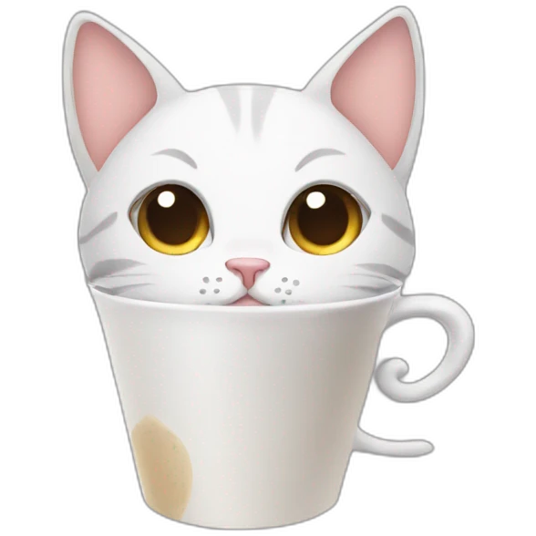 cat drinks coffee emoji