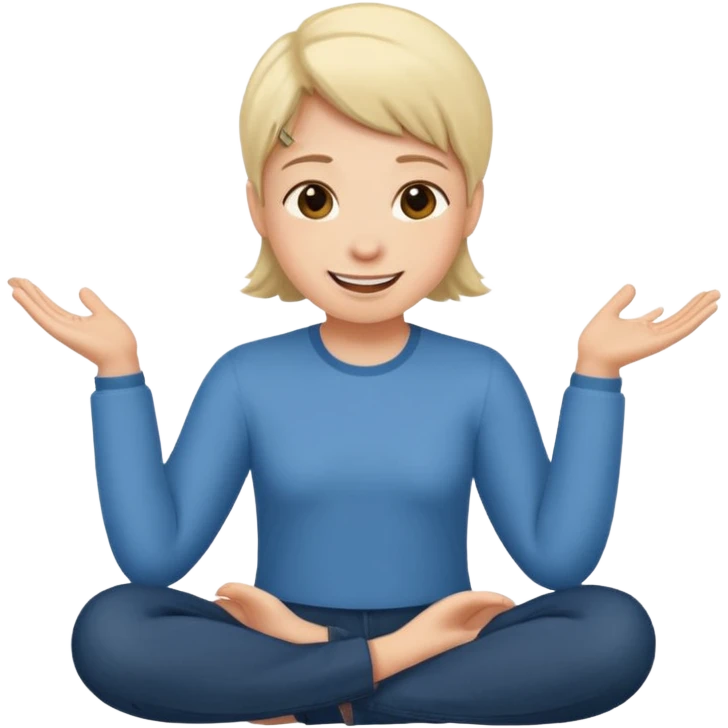 We both sat down, and she started the conversation emoji