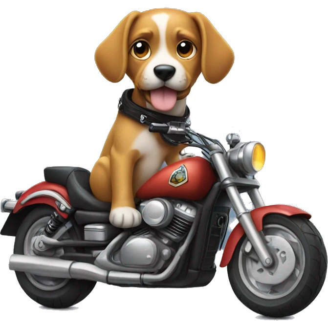 Dog on a motorcycle  emoji