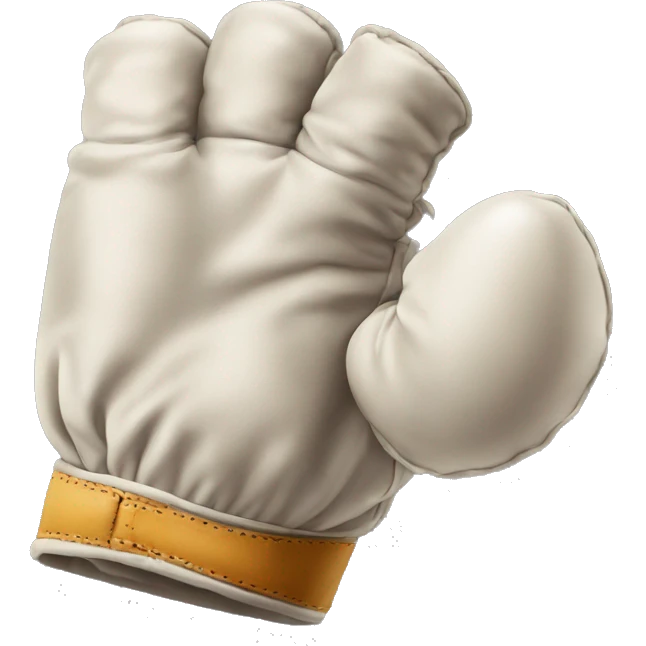 a glove of boxe and a face emoji