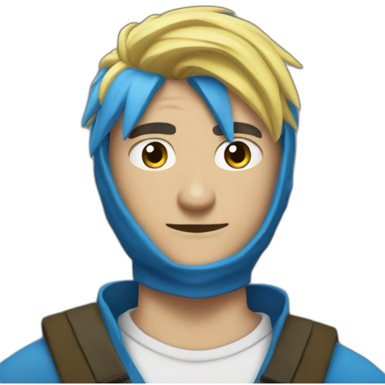 Tyler Blevins aka ninja with blue hair emoji