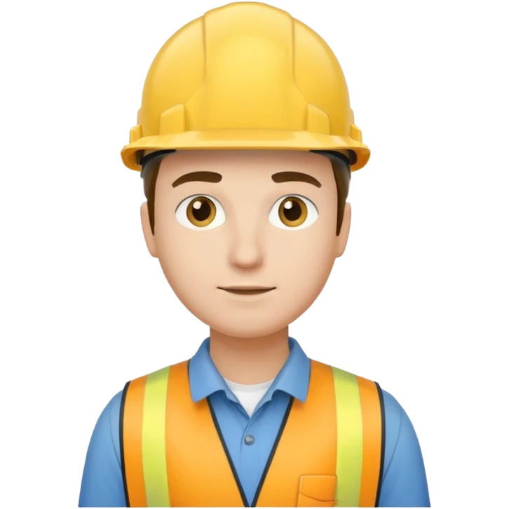 engineer, looking sideways wearing a hard hat  emoji