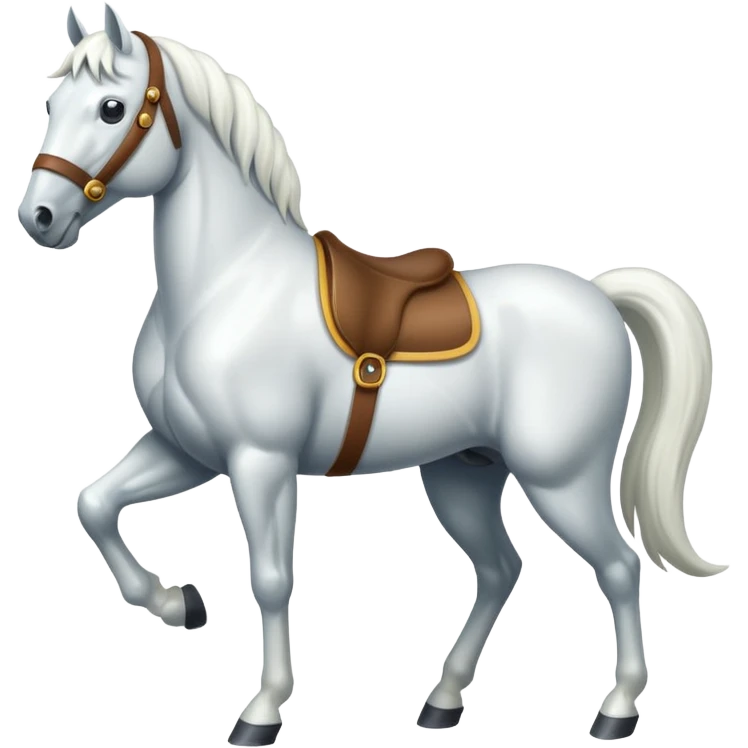 white horse face body emoji