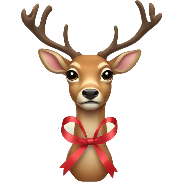 Deer with a ribbon  emoji