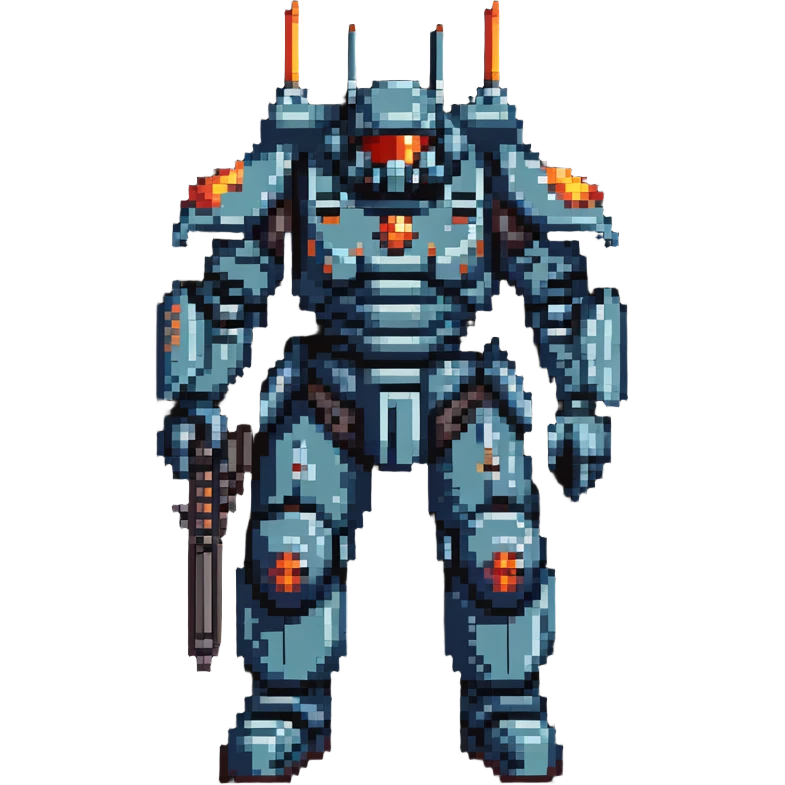Helldiver soldier with giant mech suit emoji