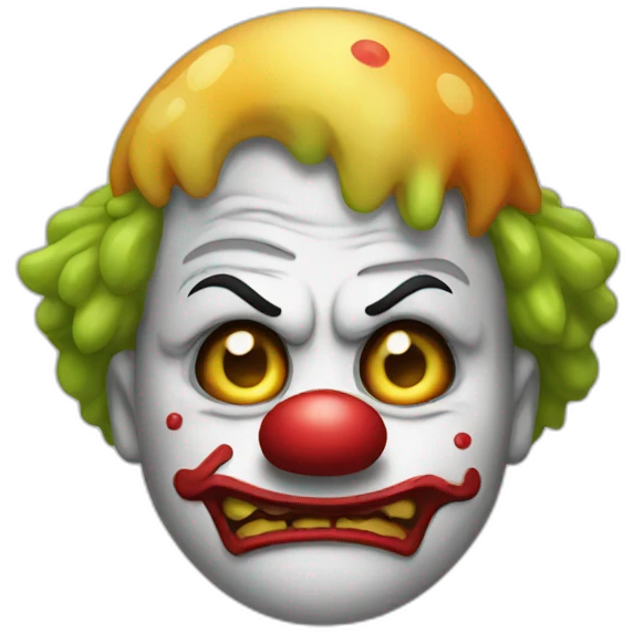 evil sad clown emoji