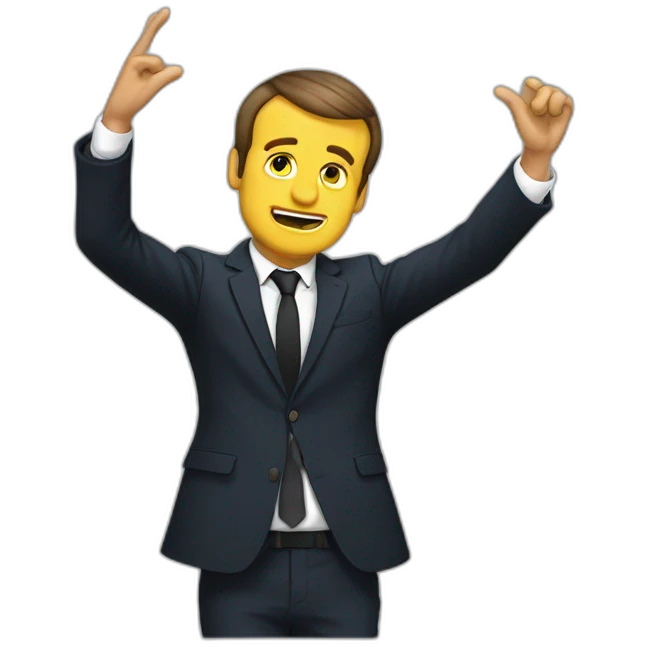 Macron dab emoji