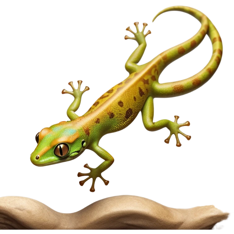 cinematic-gecko-realistic-full-body-climbing-emoji,-tiny-agile-frame-sticking-to-a-glass-surface-with-specialized-toes,-smooth-speckled-skin-in-rich-earthy-tones,-large-glistening-eyes-wide-and-watchful,-delicate-curved-tail-balancing emoji
