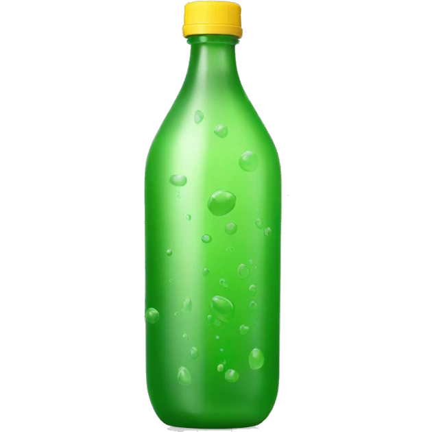 Get27 bottle with Green liquide and brand emoji