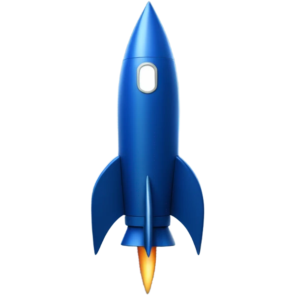 dark blue 
rocket emoji