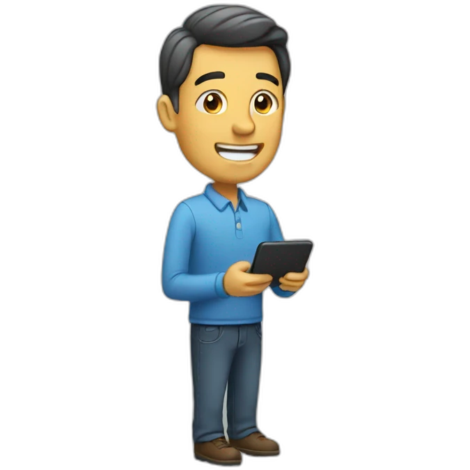 man typing on the phone   emoji