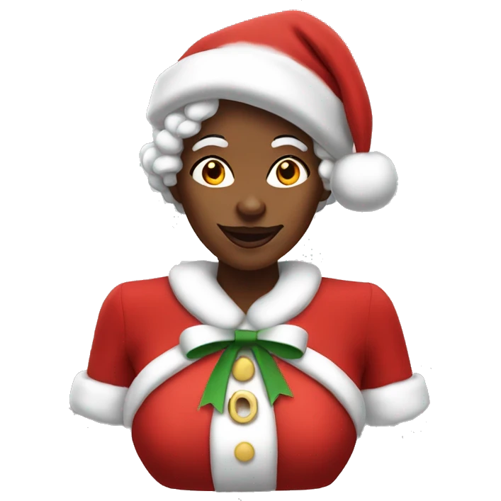 Black Mrs Claus emoji