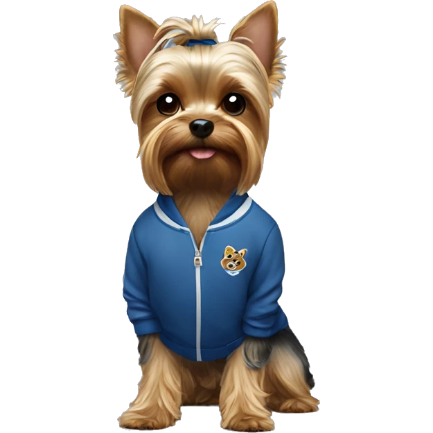 Yorkie in a track suit  emoji