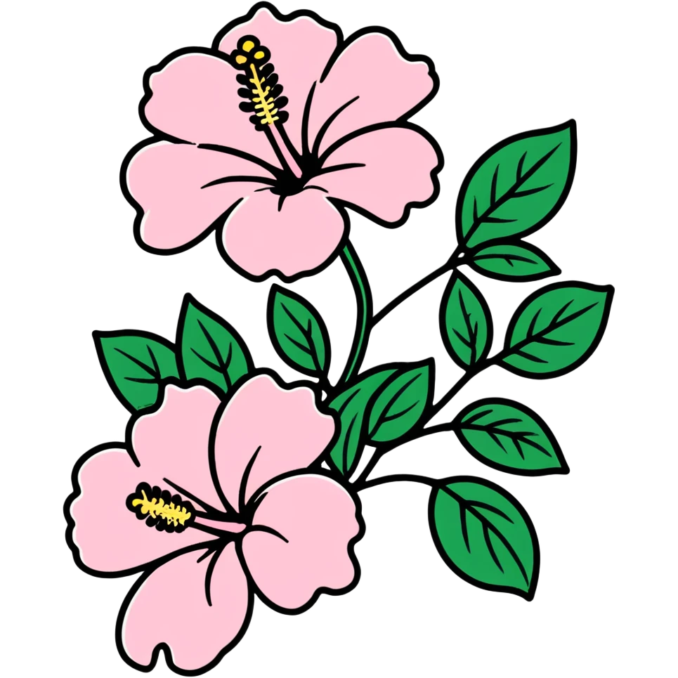 Light pink hibiscus  emoji