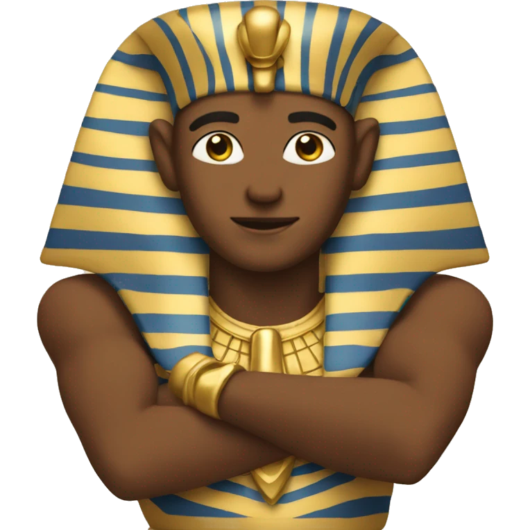 pharaoh making a heart with his hands emoji