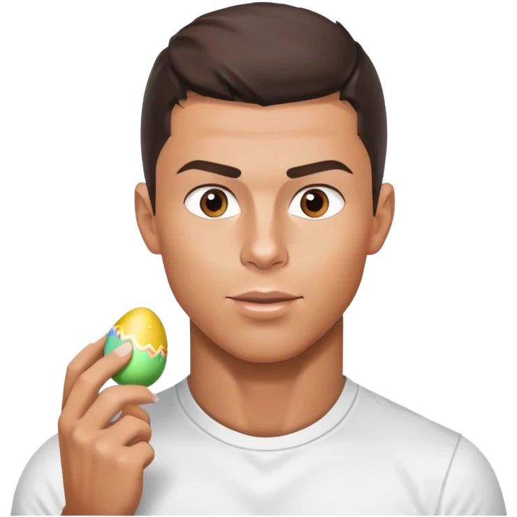 Cristiano Ronaldo eat easter emoji