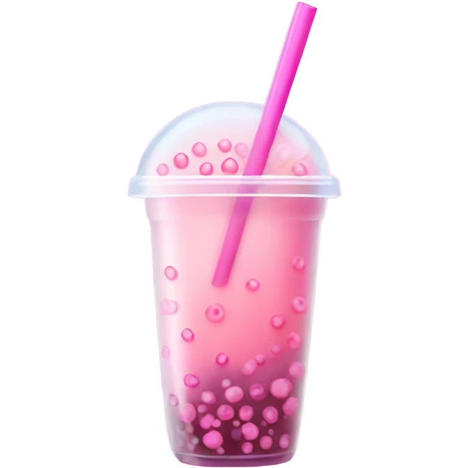 Pink boba  emoji