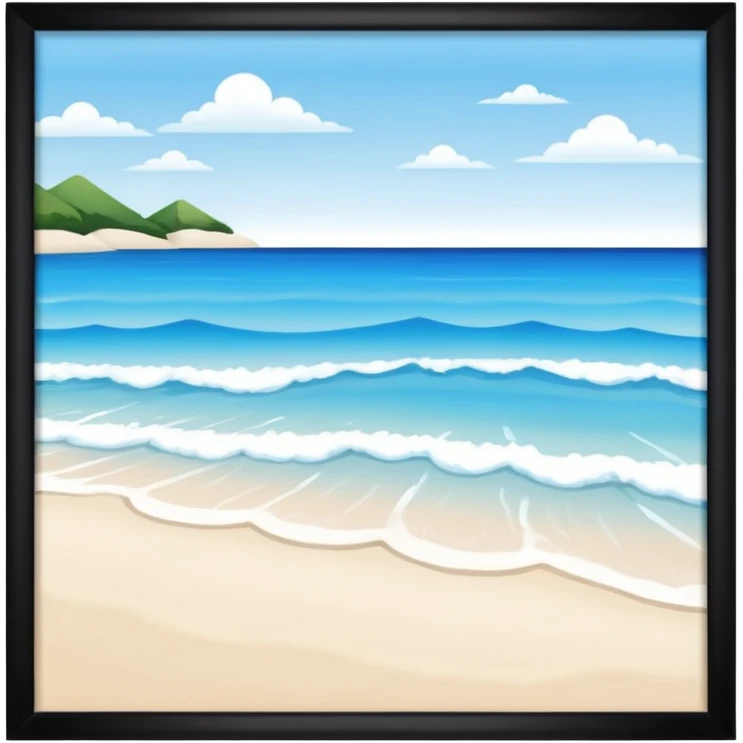beach, simple, clear emoji