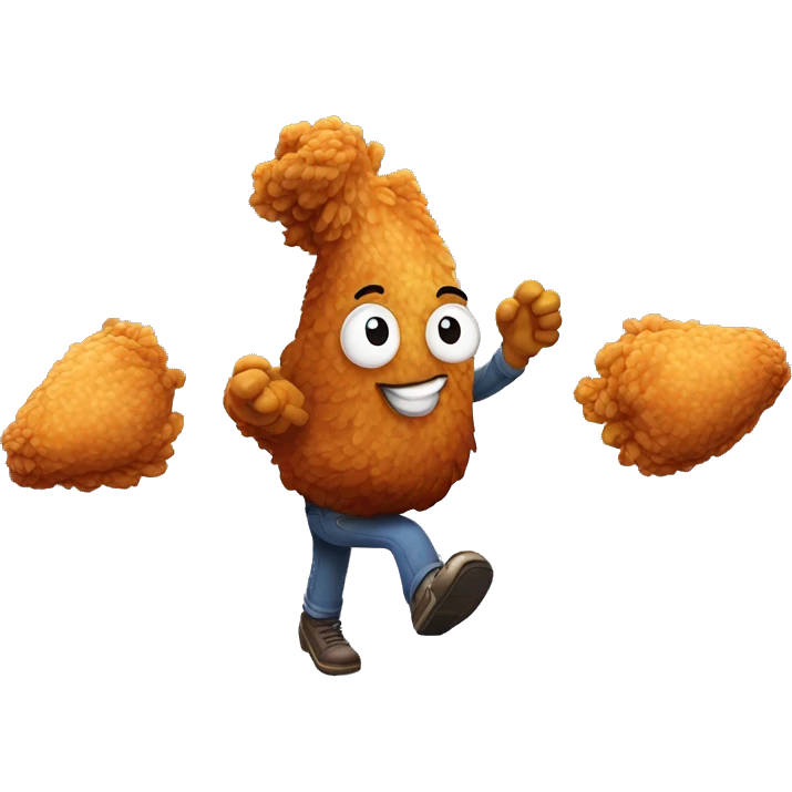 Walking Fried chicken  emoji