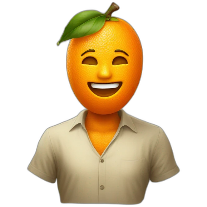 orange fruit man emoji