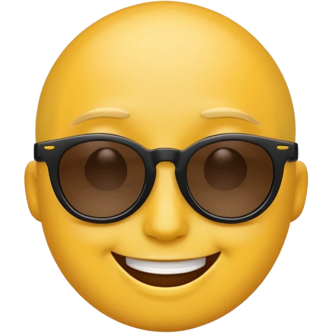 Emoji wearing pure black sunglasses  emoji