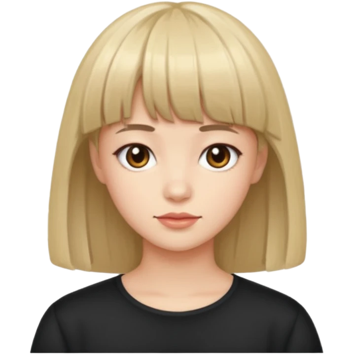 bang hair style emoji