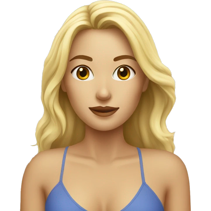Blonde woman on the beach emoji