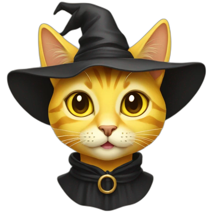 yellow cat witch emoji
