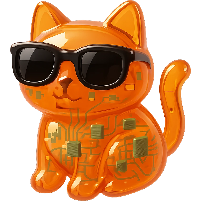 Cat wearing sunglasses emoji