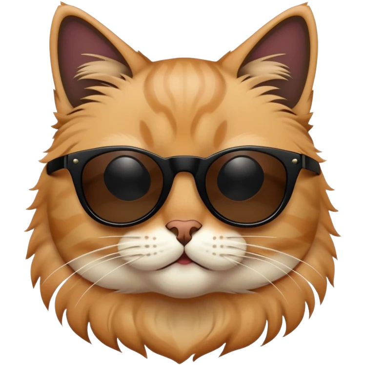 a cat wearing black sunglasses emoji