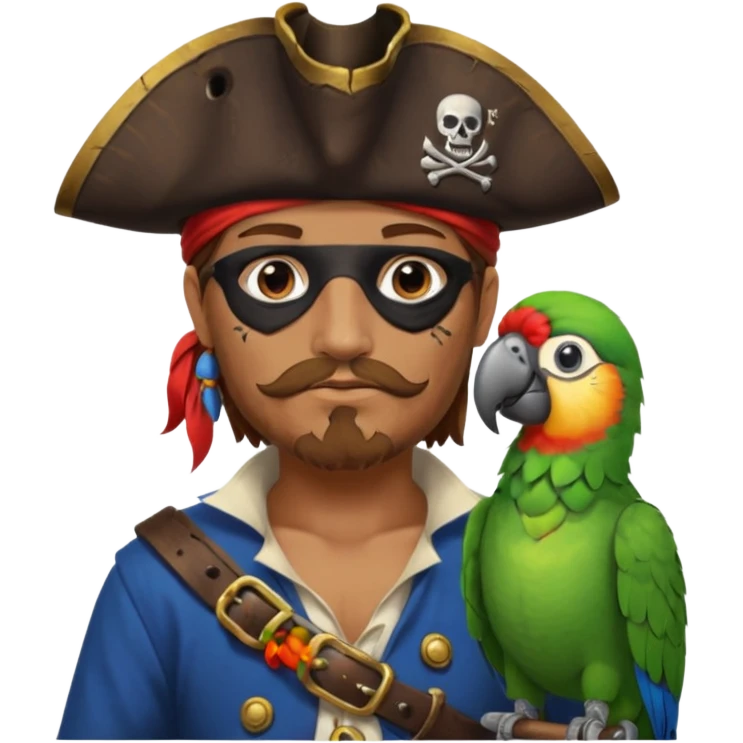 pirate and parrot emoji