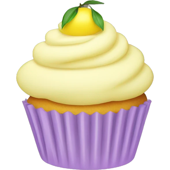 Lemon cupcake emoji