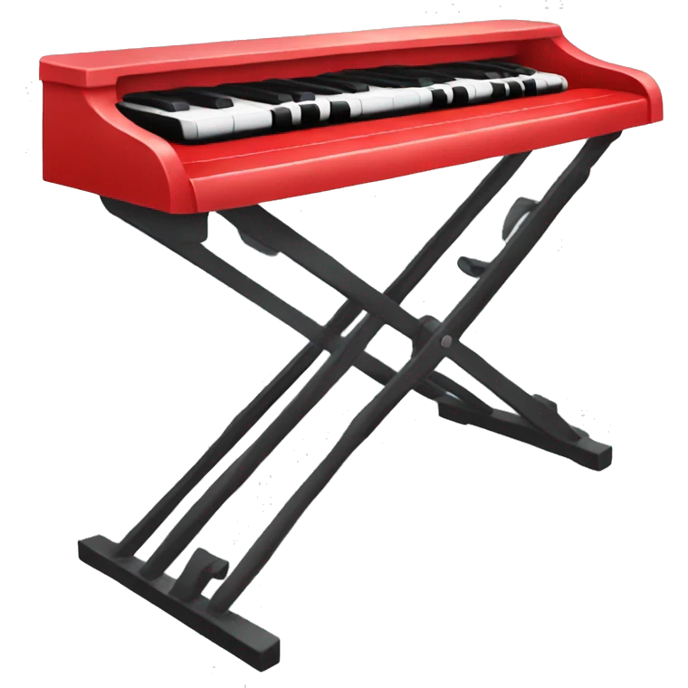 Red piano keyboard lid closed emoji